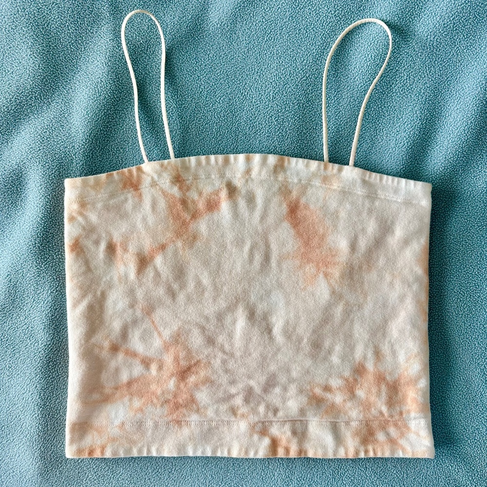 *CHANGING PLATFORM* American Eagle Tie-Dye Tank Crop Top Bungee Strap Square